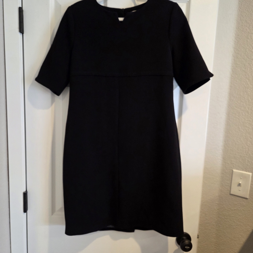 PATTY KIM Black Short Sleeve Mini Shift Dress NWOT
